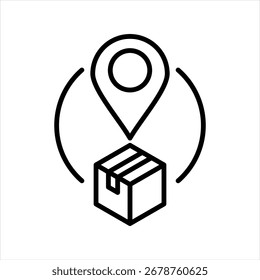 Icono de contorno de seguimiento Vector de ilustración
