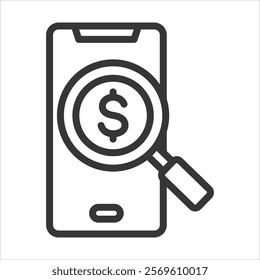 Tracking Outline Icon Vector Illustration
