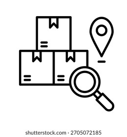 Icono de contorno de seguimiento Ilustración vectorial
