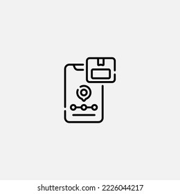 Vector de signo de icono de paquete de seguimiento,Símbolo, ilustración de logotipo para web y móvil