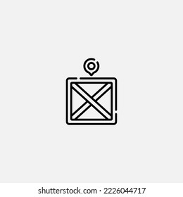 Tracking package icon sign vector,Symbol, logo illustration for web and mobile