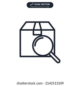 tracking package icon symbol template for graphic and web design collection logo vector illustration