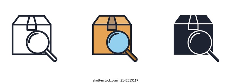 tracking package icon symbol template for graphic and web design collection logo vector illustration
