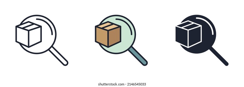 tracking package icon symbol template for graphic and web design collection logo vector illustration