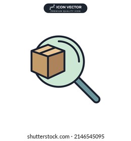tracking package icon symbol template for graphic and web design collection logo vector illustration