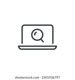 Tracking search computer logistics online icon, vector illustration