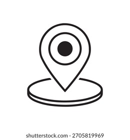 Icono de silueta de seguimiento Ilustración vectorial sobre fondo blanco