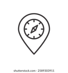 tracking system icon isolated stroke in black color