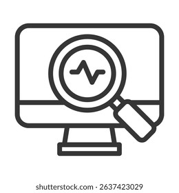 Tracking System Icon Lineal Style Vector Illustration