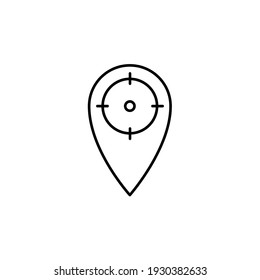 tracking system icon vector illustration. business line icon. isolated on white background