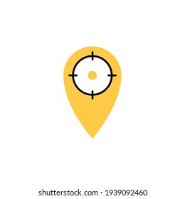 tracking system icon vector illustration colored style design. isolated on white background