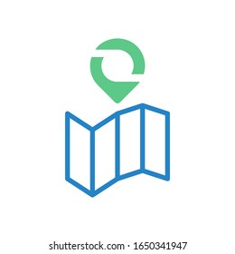 Tracking system logo template vector icon design