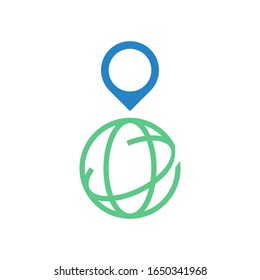 Tracking system logo template vector icon design