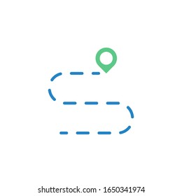 Tracking system logo template vector icon design