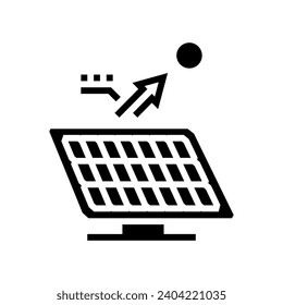 tracking system solar panel glyph icon vector. tracking system solar panel sign. isolated symbol illustration