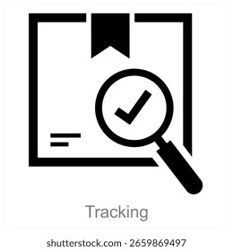 Design de conceito de ícone de vetor de rastreamento
