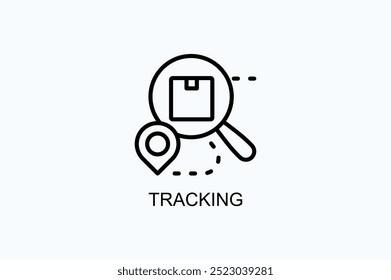 Tracking Vector Icon Or Logo Illustration