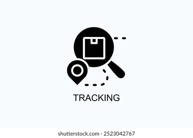 Ilustração Do Ícone Do Vetor De Rastreamento Ou Do Logotipo