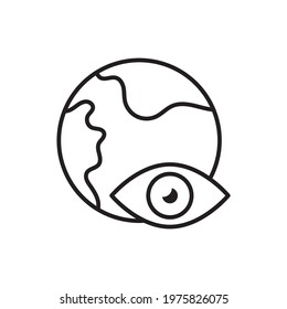 Tracking  vector outline icon style illustration. EPS 10 File