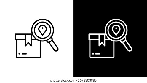 Diseño de conjunto de iconos blancos de seguimiento