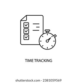 tracking your time concept line icon. Simple element illustration. tracking your time graph concept outline symbol design.