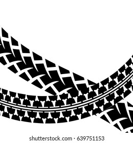 Tracks of bicycle and motorcycle tires vector illustration. Background element for poster, book illustration, advertisement, print, leaflet and booklet. Graphic image in white and black.