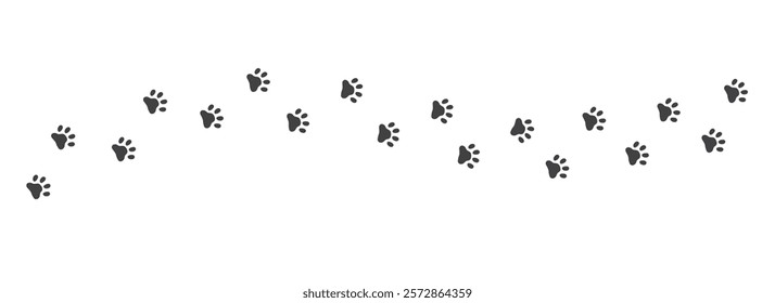 Tracks of cat or dog. foot trail. Dog Paw icon. Cat paw icon. Animal foot print. Vector illustration