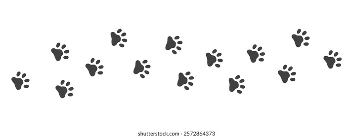 Tracks of cat or dog. foot trail. Dog Paw icon. Cat paw icon. Animal foot print. Vector illustration