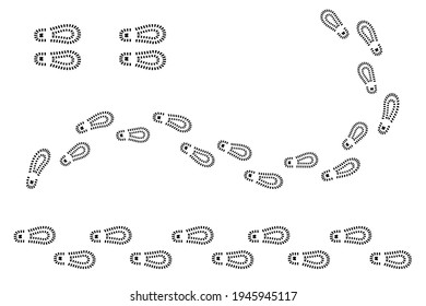 Tracks footprints for print design. Stock vector image. EPS 10.