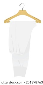 Pantalón de chándal en la percha. Vector