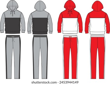 Tracksuit Editable Fashion Flat Template