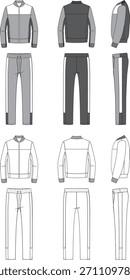Tracksuit Fashion Flat Editable Template