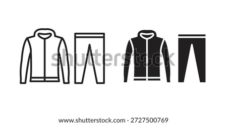 Tracksuit icon isolated vector Illustration. Vector pictogram for web and app