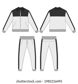 Tracksuit, Modern and Minimalist Style Design, Black and Grey, New Style, Commercial Use