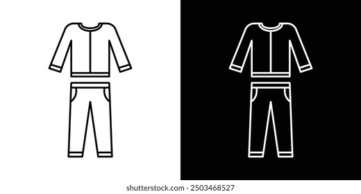 Tracksuit thin line vector icon set.