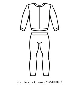 Tracksuit vector. Tracksuit icon fitness. Men's sports suit vector.