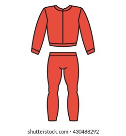Tracksuit vector. Tracksuit icon fitness. Men's sports suit vector.