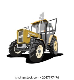 tracktor farm vector illustration design