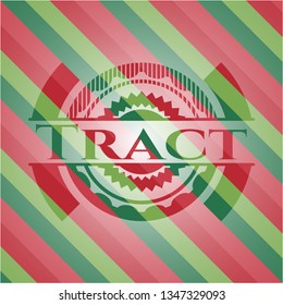 Tract christmas emblem background.
