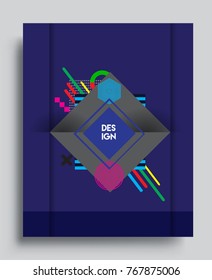 tract geometric pattern design and background. Vector templates for modern design, cover, template, decorated, brochure, flyer.