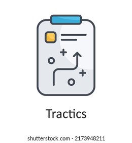 Tractics vector filled outline Icon Design illustration on White background. EPS 10 File
