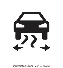 Traction Control Icon on white background