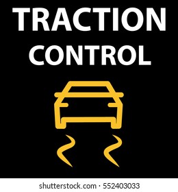 Traction Control System Button. Automobile DTC Code Tester Error. Icon Vector Illustration EPS 10.