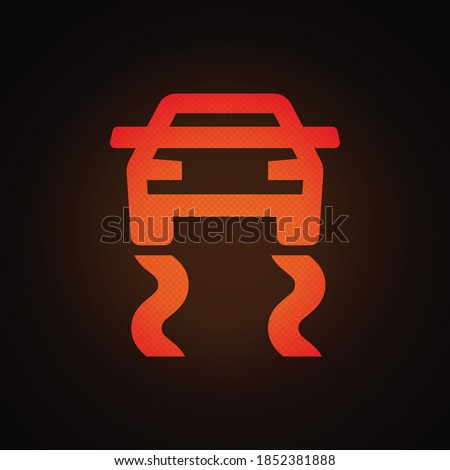 Traction control warning light vector illustration. ストックフォト © 