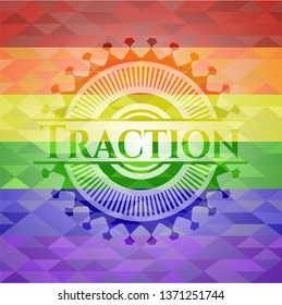 Traction lgbt colors emblem 