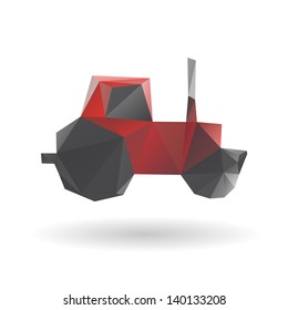 Tractor abstract isolated on a white backgrounds
