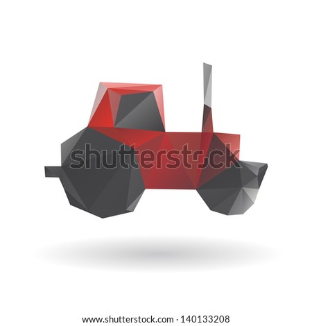 Tractor abstract isolated on a white backgrounds