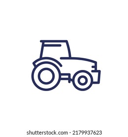 tractor, agrimotor line icon on white