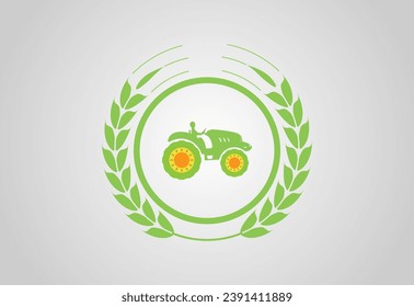 Tractor Agro farm, agriculture industriesagriculture industries Free vector logo design