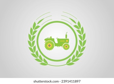 Tractor Agro farm, agriculture industriesagriculture industries Free vector logo design